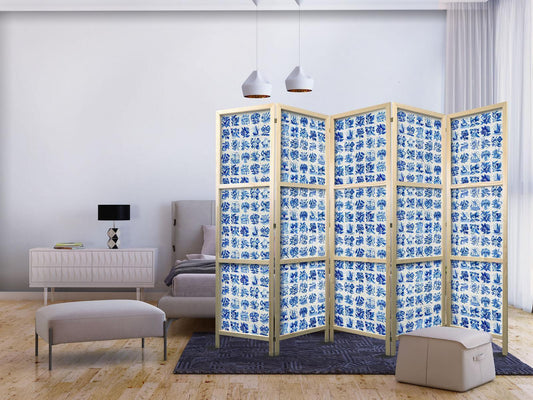 Japanischer Paravent - Ceramic Tiles - Traditional Portuguese Blue Tiles Artgeist