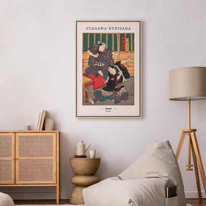 Leinwandbild - Woodcut (1 Part) Vertical