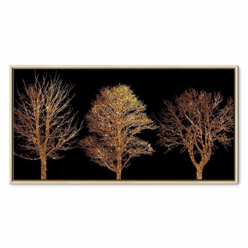 Leinwandbild - Golden Forest (1 Part) Wide