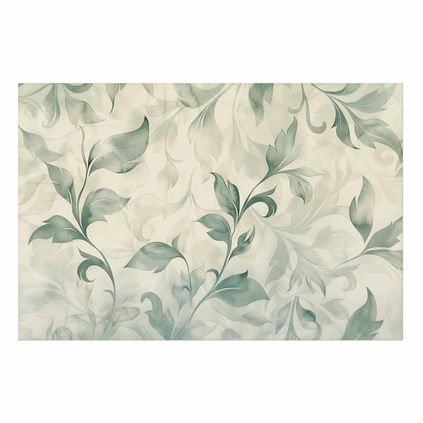 Poster - Watercolor Green-Beige Leaves