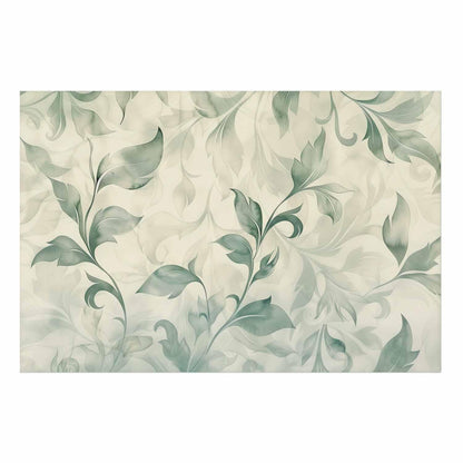 Poster - Watercolor Green-Beige Leaves