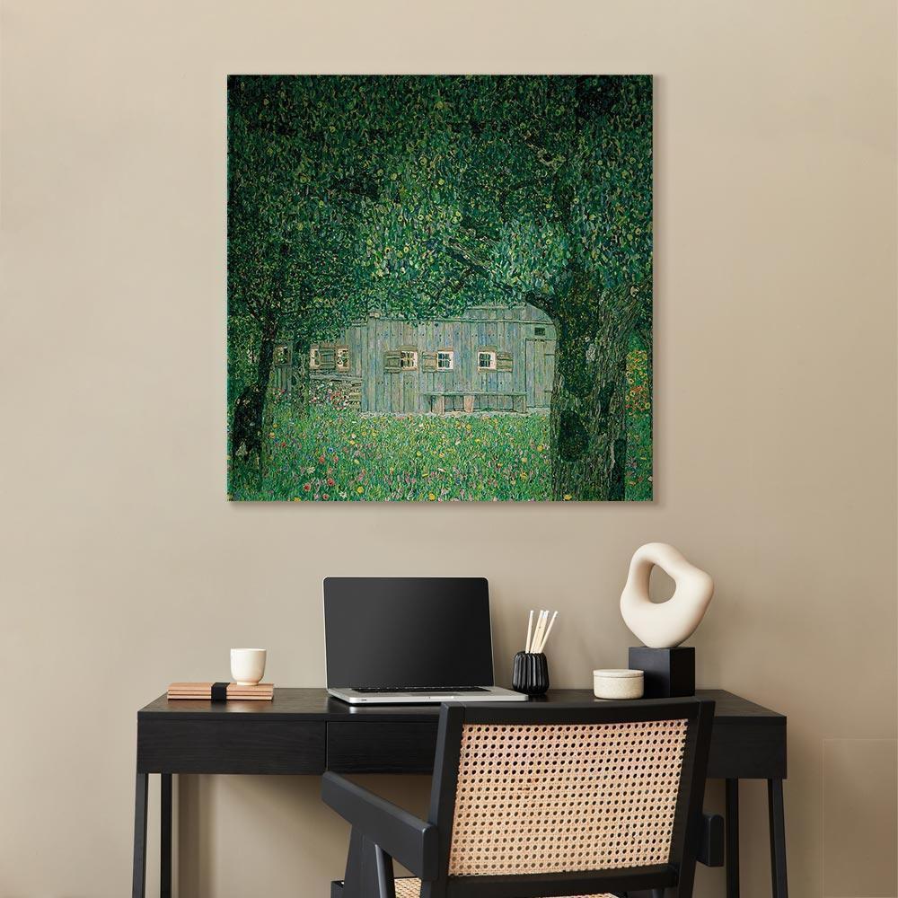 Leinwandbild - Gustav Klimt – Oberösterreichisches Bauernhaus