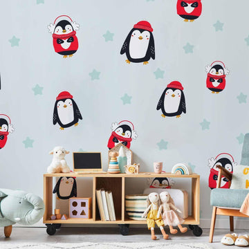 Fototapete - Brawling Penguins Artgeist
