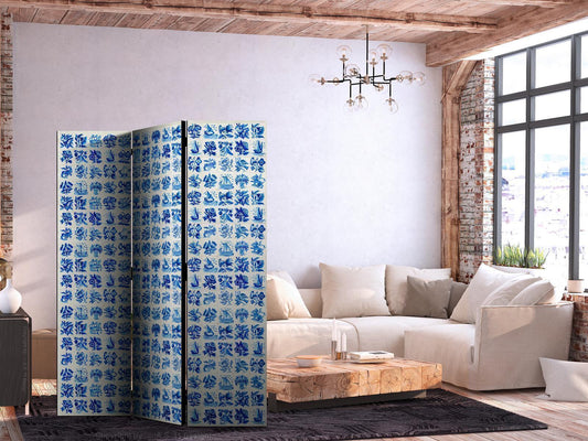 Paravent - Ceramic Tiles - Traditional Portuguese Blue Tiles Azulejos Artgeist