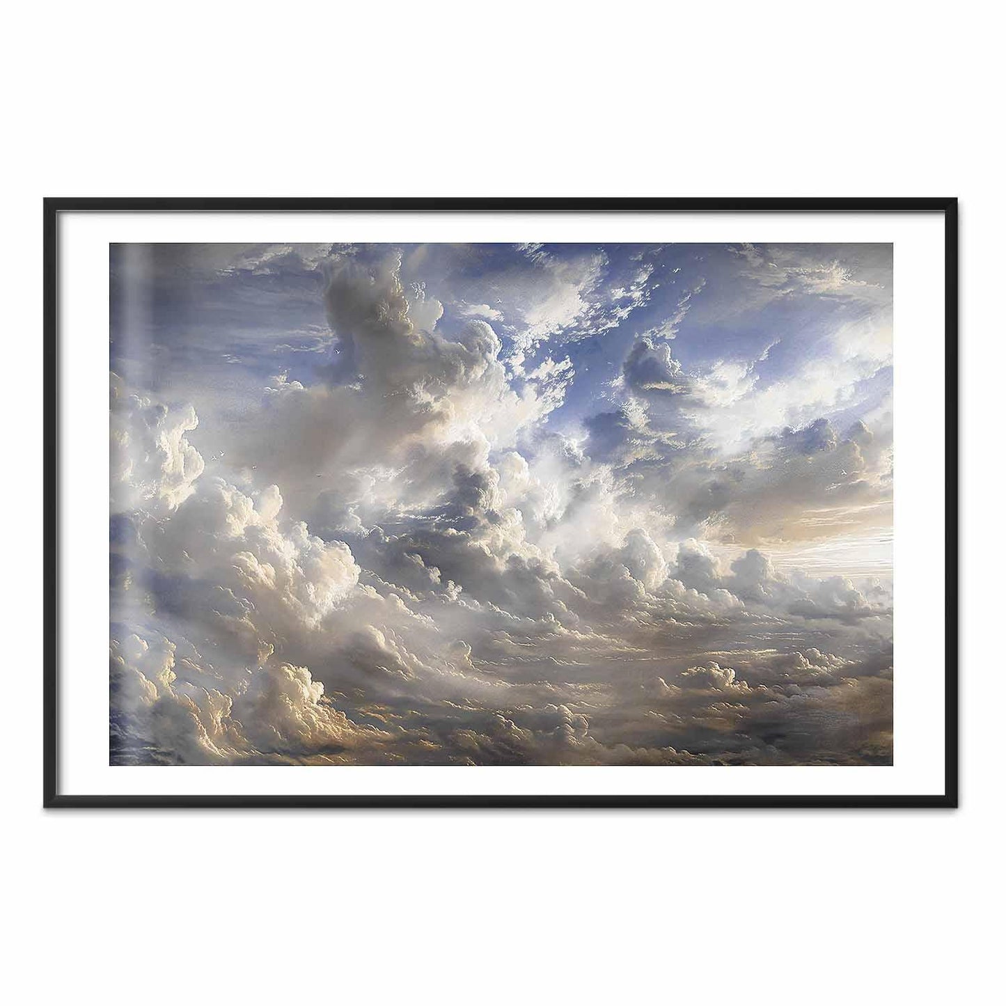 Poster - Golden Reflections on Clouds Announcing Dusk