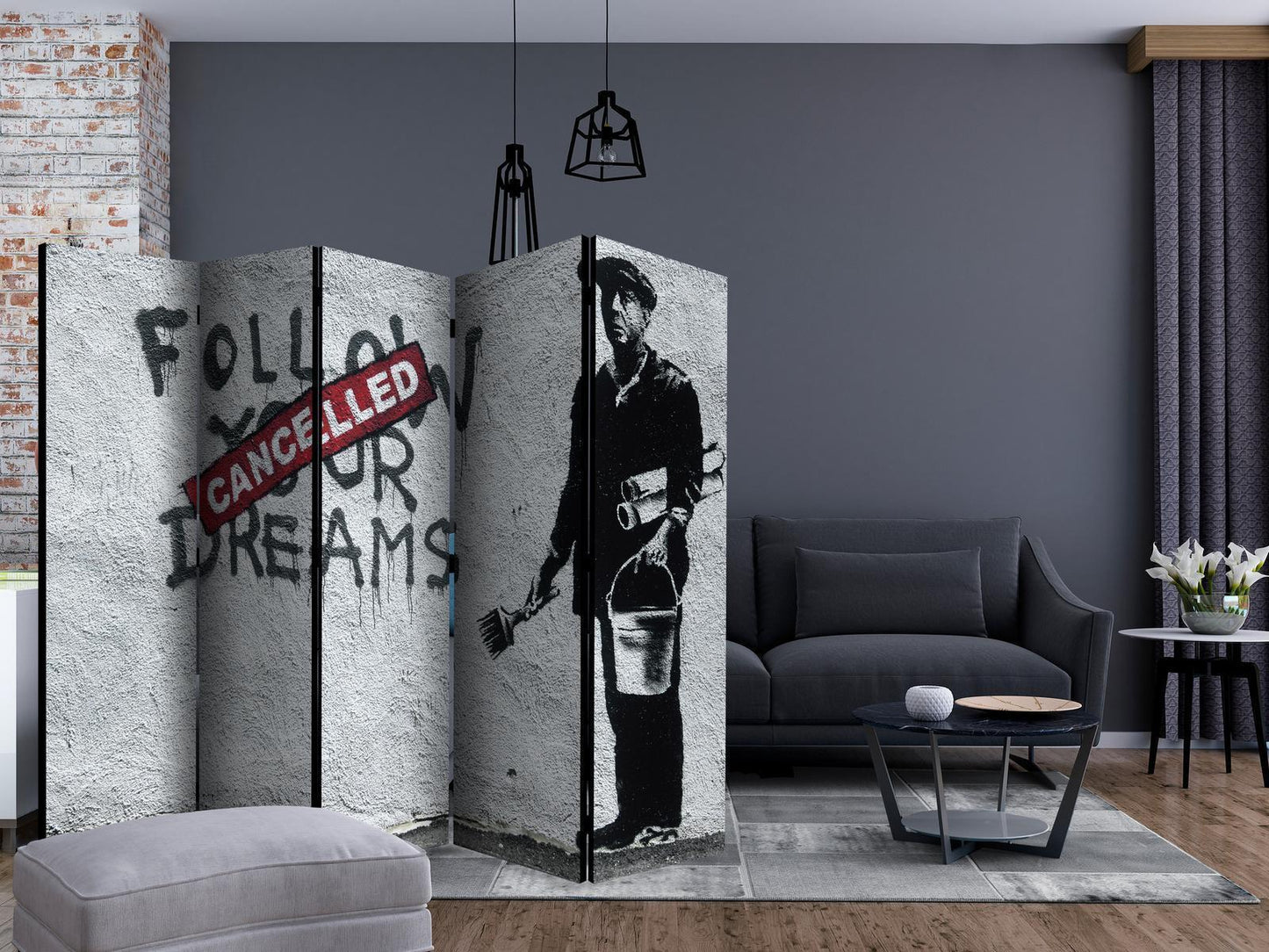 Paravent - Dreams Cancelled (Banksy) II Artgeist