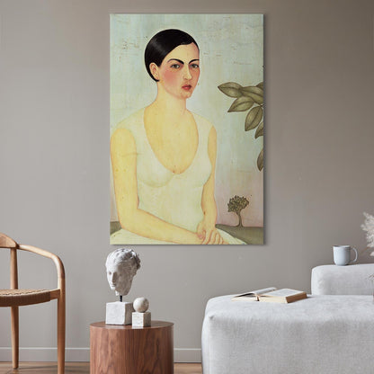 Leinwandbild - Frida Kahlo – The White Lady