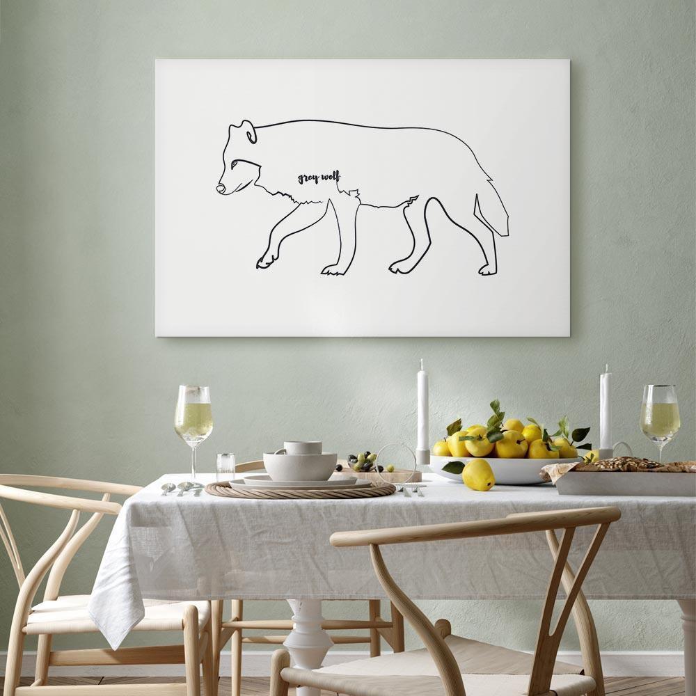 Leinwandbild - Wolf (1 Part) Wide