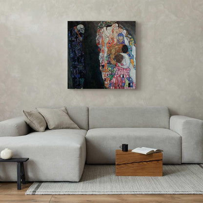 Leinwandbild - Gustav Klimt – Death and Life