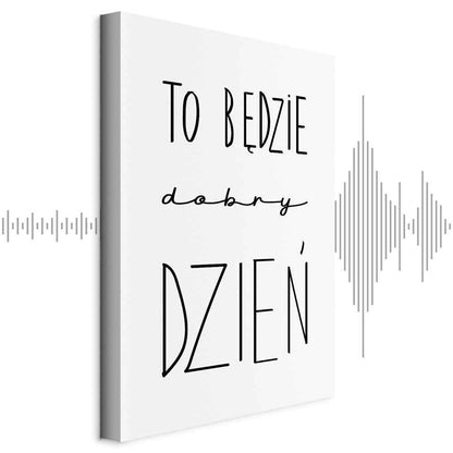 Leinwandbild - Art of Words (1-part) - Inspirational Black Text on White