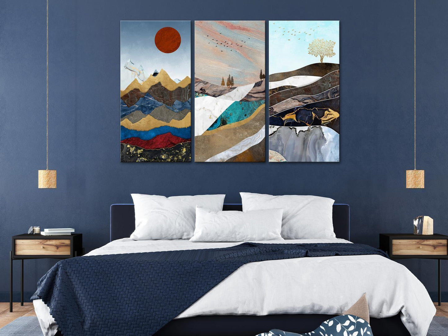 Leinwandbild - Panorama of Thoughts (3 Parts) Artgeist