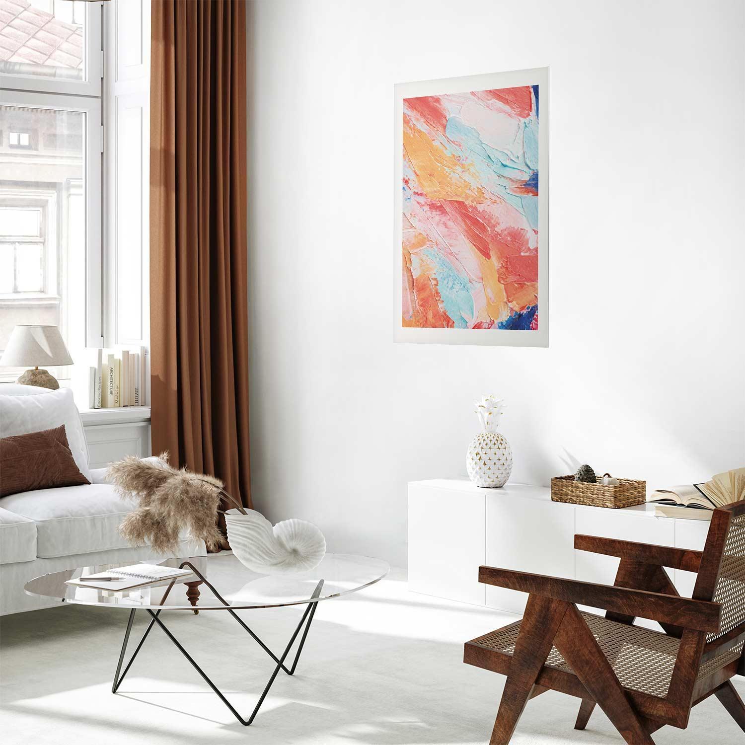 Poster - Colorful Harmony - dynamic color transitions in pastel tones Artgeist