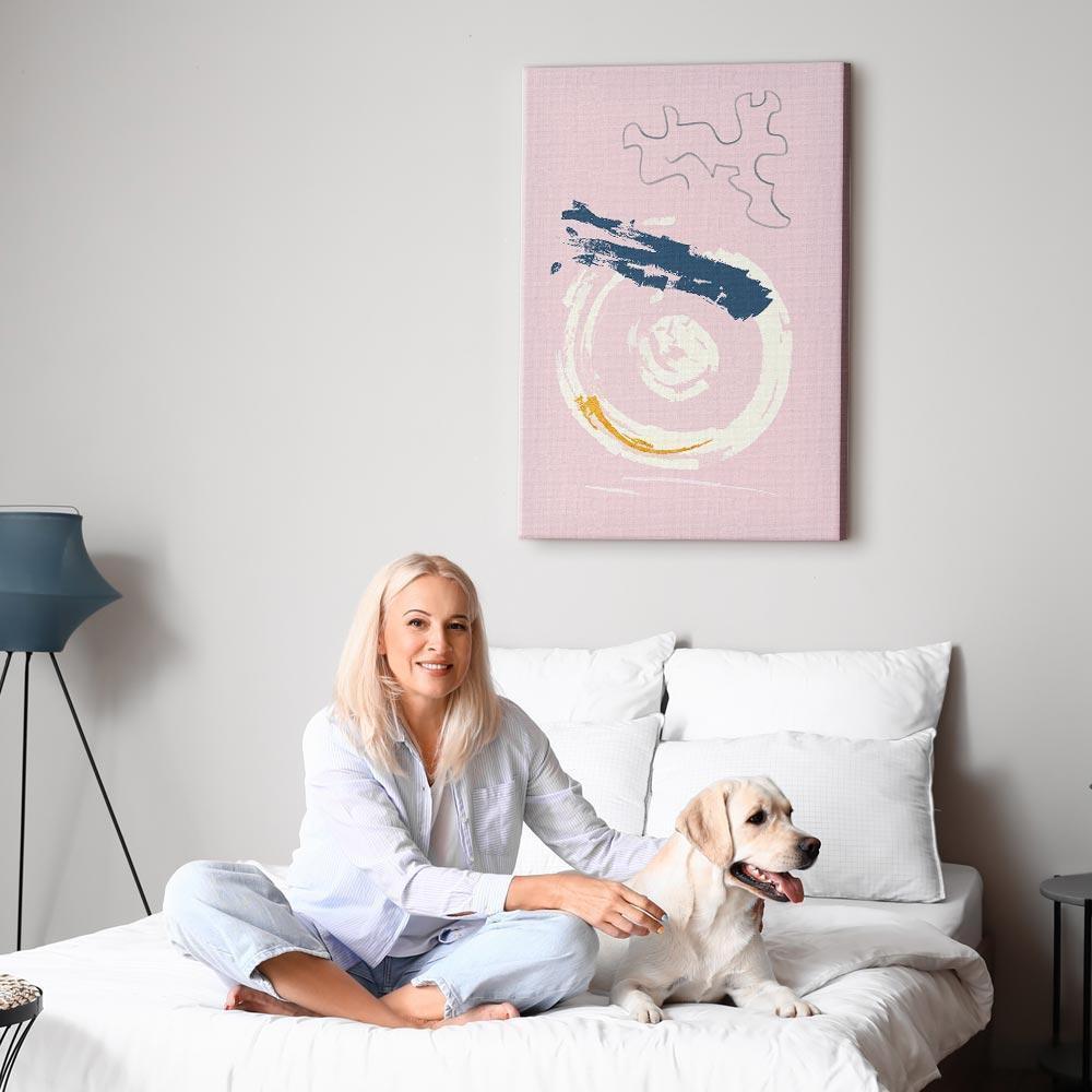 Leinwandbild - Pink Accent (1 Part) Vertical