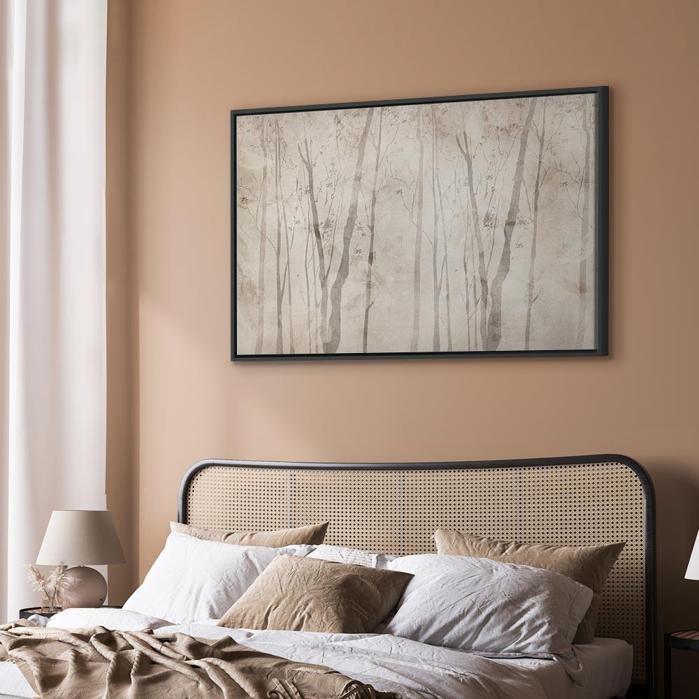 Leinwandbild - Beige Forest of Thoughts (1 Part) Wide