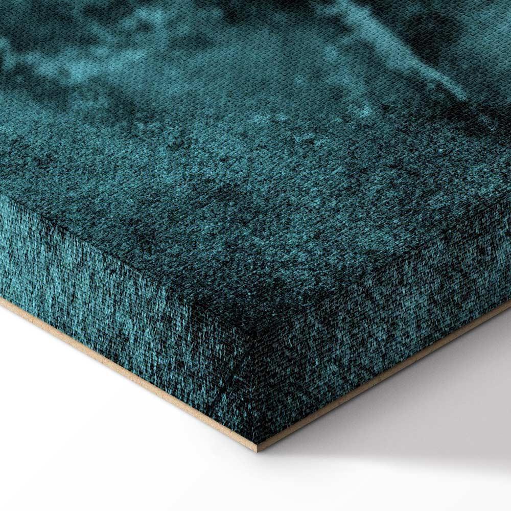 Leinwandbild - Shroud of Turin in Turqoise (1 Part) Vertical