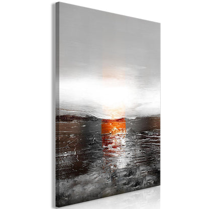 Leinwandbild - Reflection of Colors (1-part) - Sunset in Painted Abstract Background Artgeist