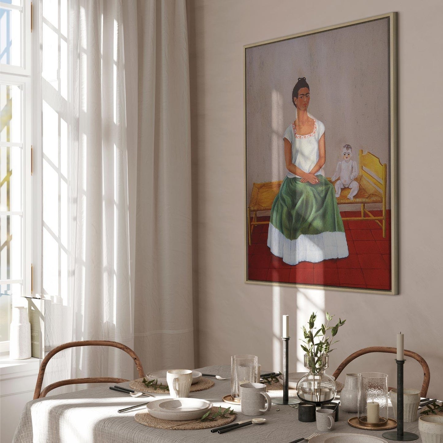 Leinwandbild - Frida Kahlo – Me and My Doll