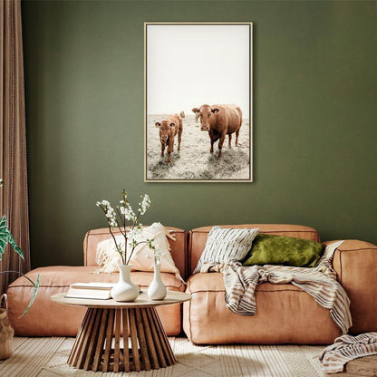 Leinwandbild - Mother and Calf (1 Part) Vertical