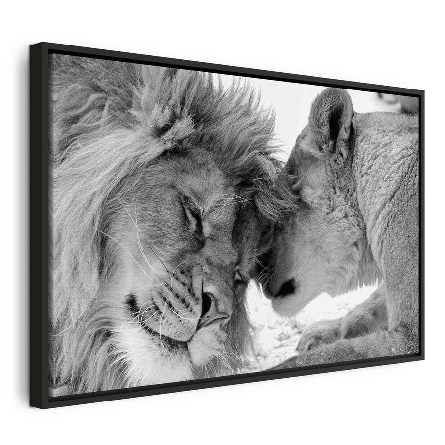 Leinwandbild - Lion's Love Artgeist
