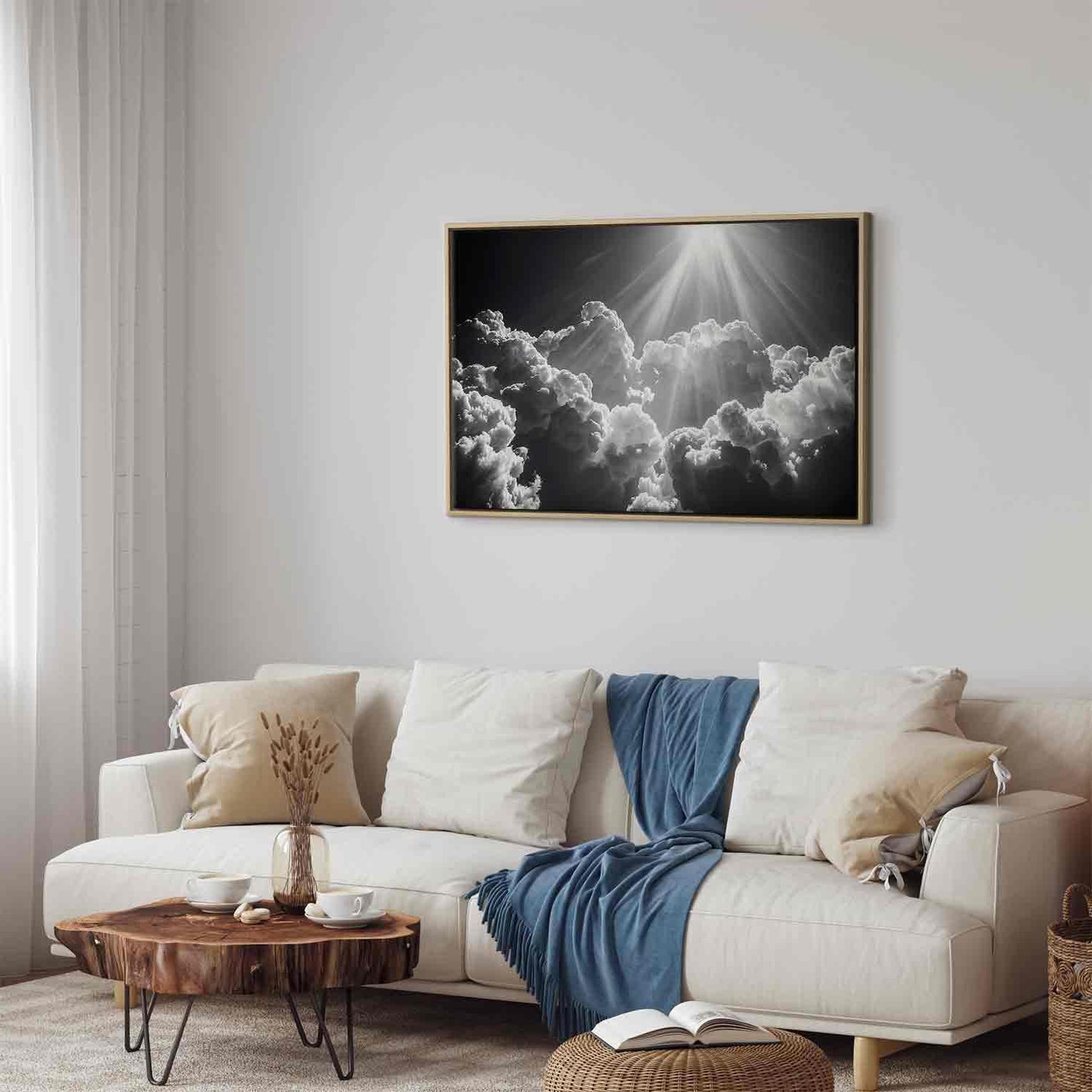 Leinwandbild - Hope in the Clouds: Inspiring Rays of the Sun – Awaken Emotions Artgeist