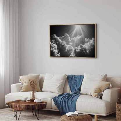 Leinwandbild - Hope in the Clouds: Inspiring Rays of the Sun – Awaken Emotions Artgeist