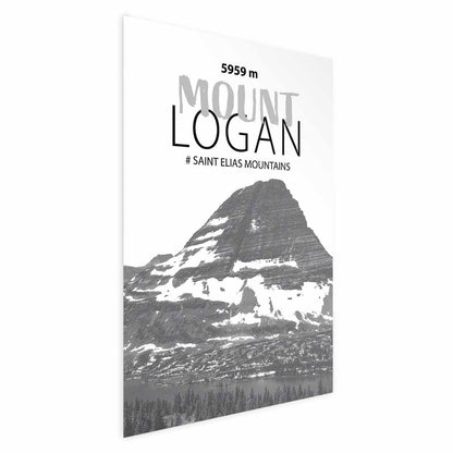 Poster - The majestic Mount Logan mountain peak, crown of mountains, mountain landscape