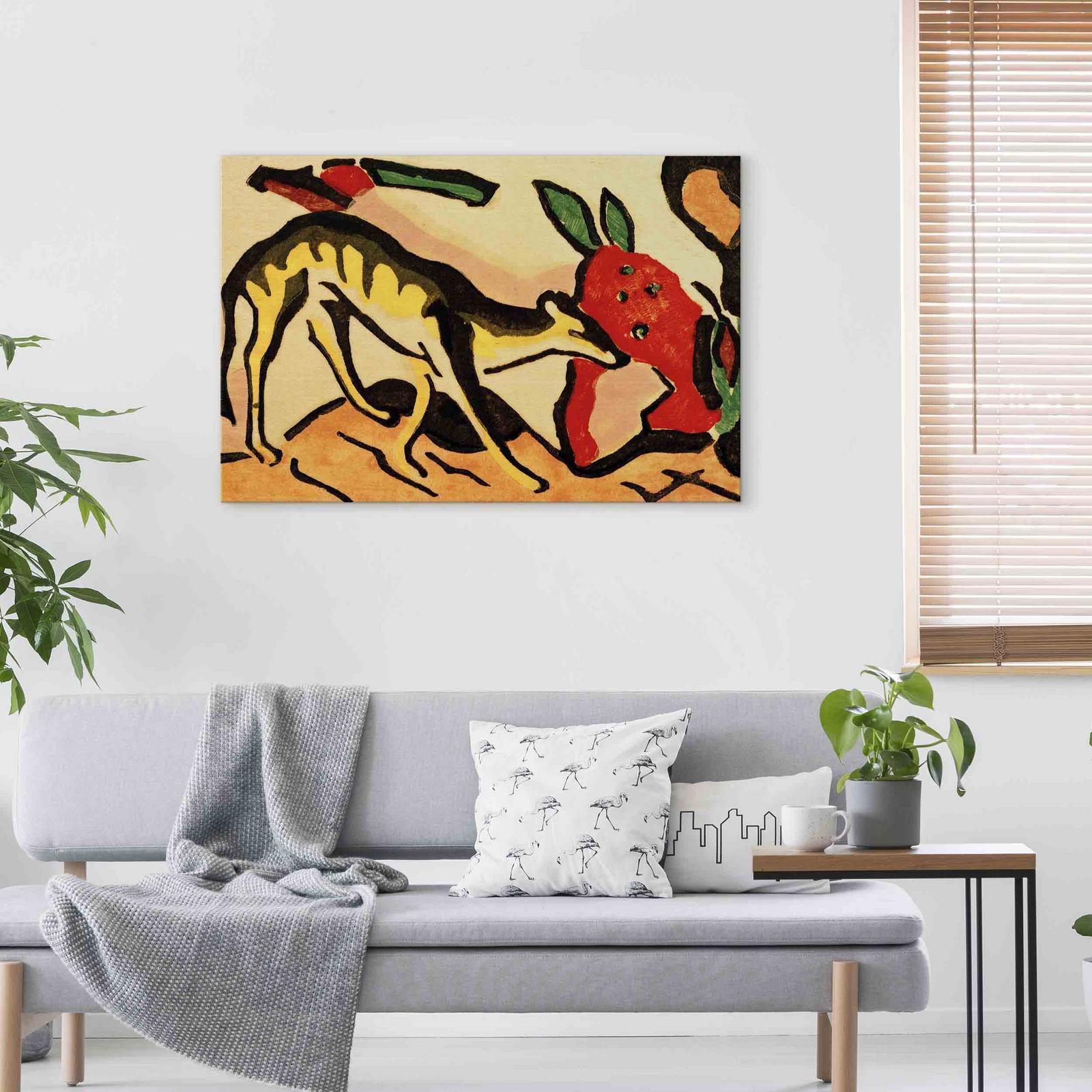 Leinwandbild - Fabeltier (Franz Marc) Artgeist