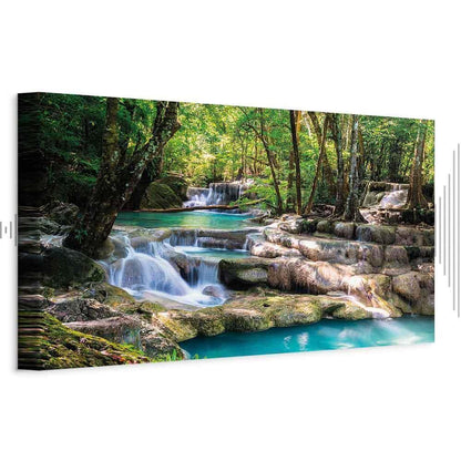 Leinwandbild - Nature: Forest Waterfall