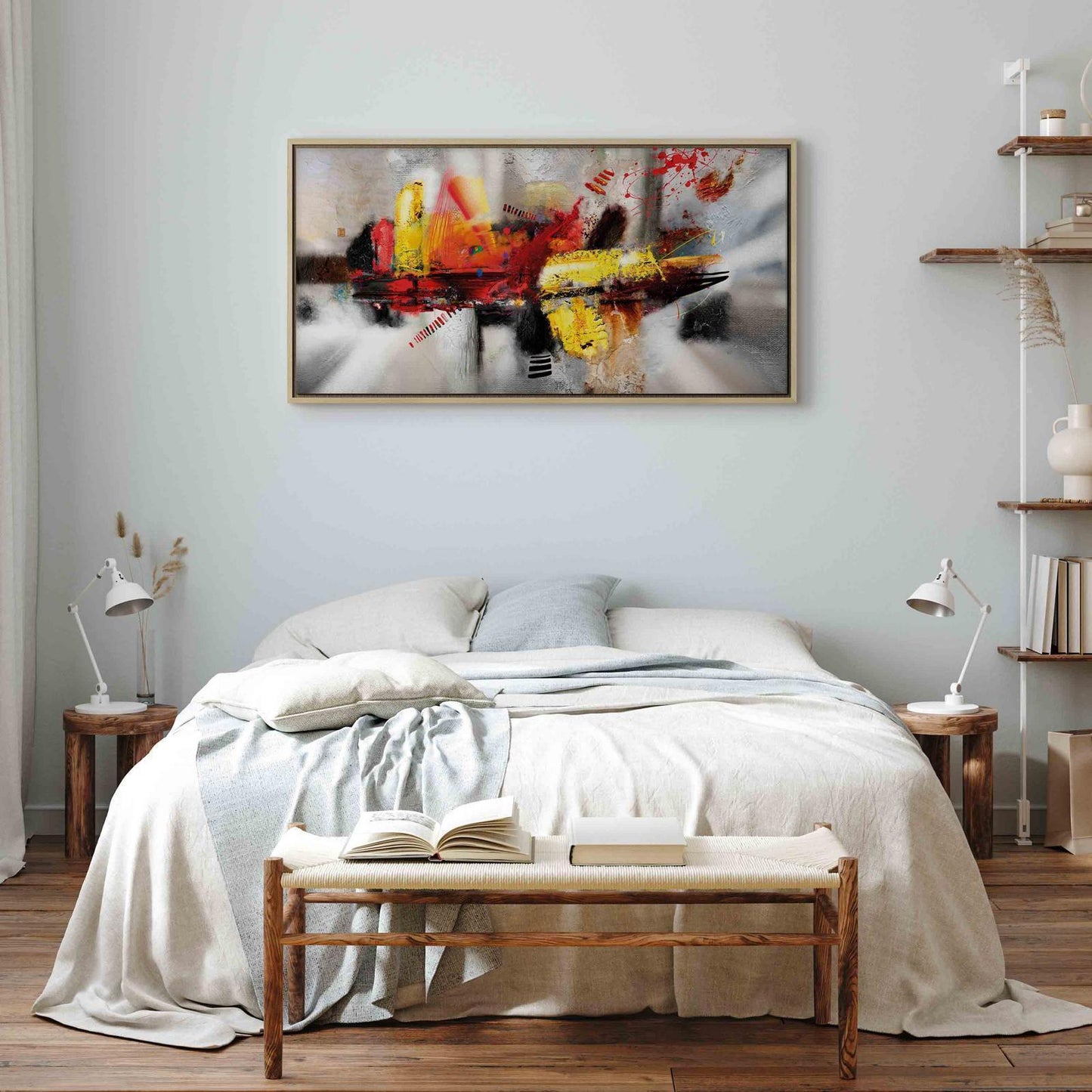 Leinwandbild Sonnenuntergang am Meer – Maritime Wanddeko mit Bootsmotiv