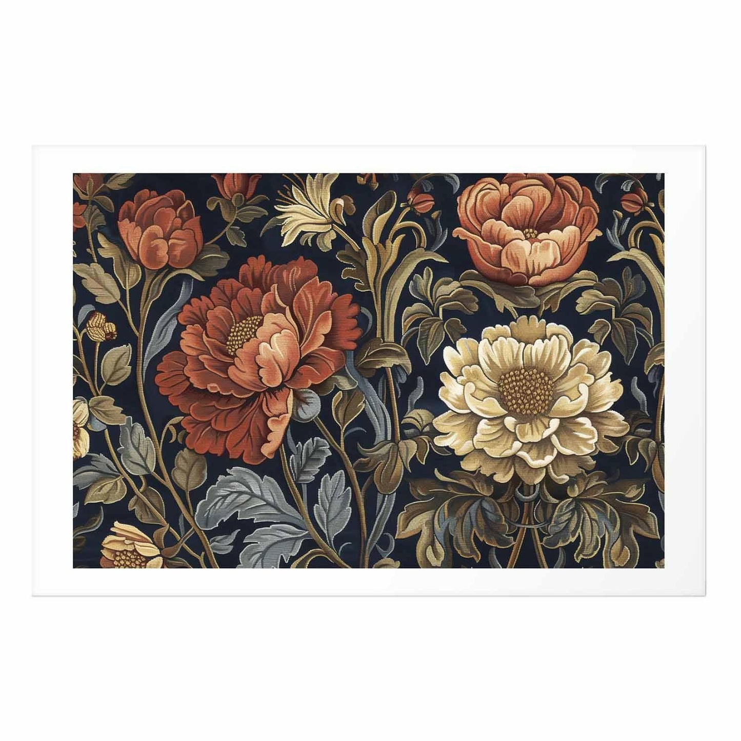 Poster - Tapestry Large Retro Flowers