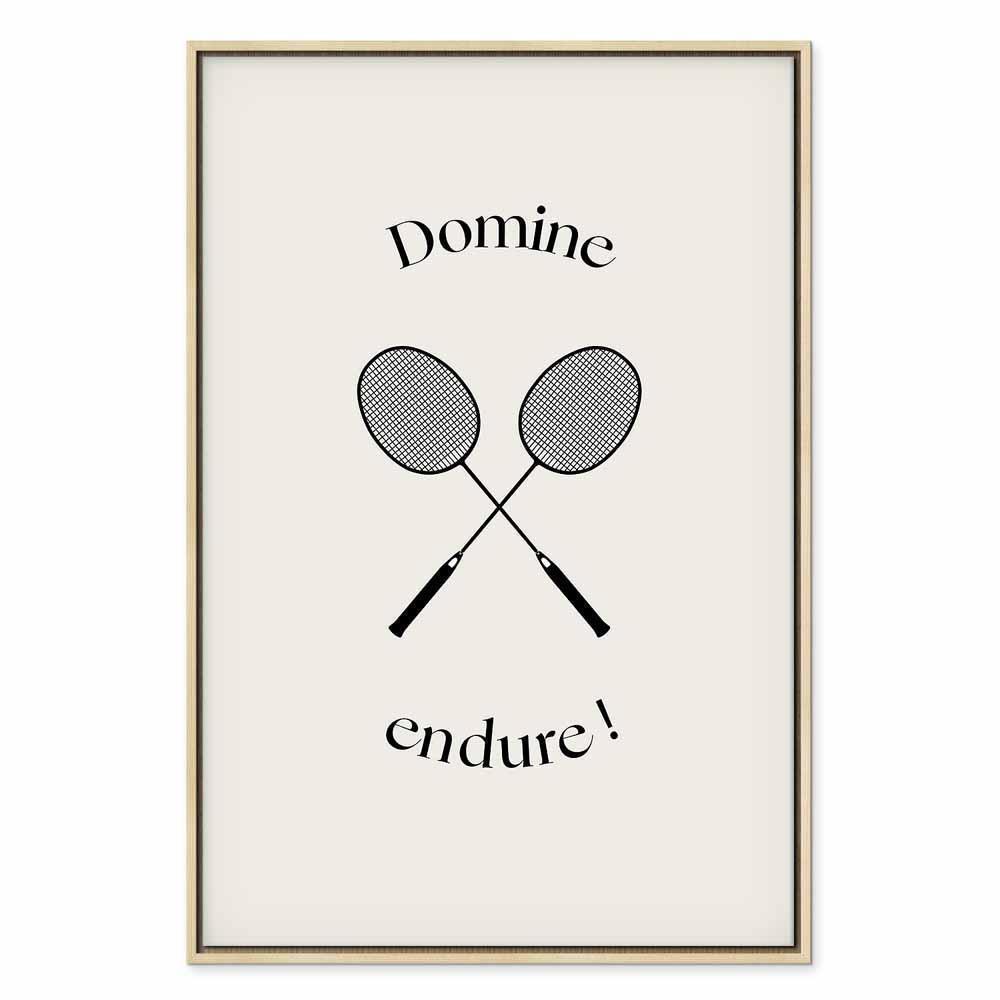 Leinwandbild - Black Badminton Rackets