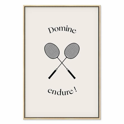 Leinwandbild - Black Badminton Rackets