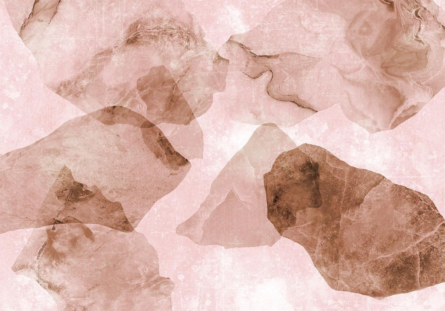 Fototapete - Pink terrazzo - minimalist background in marble watercolour pattern Artgeist