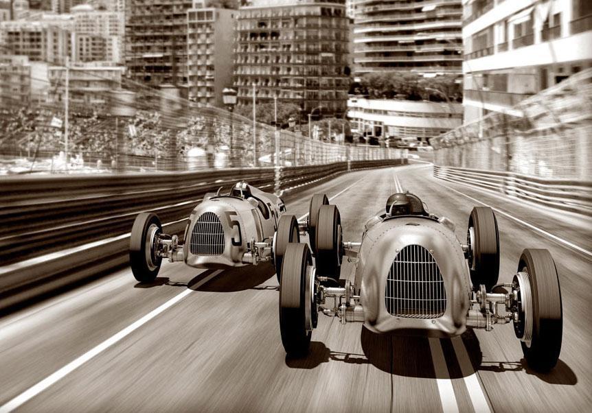 Fototapete - Retro Formula 1 Artgeist