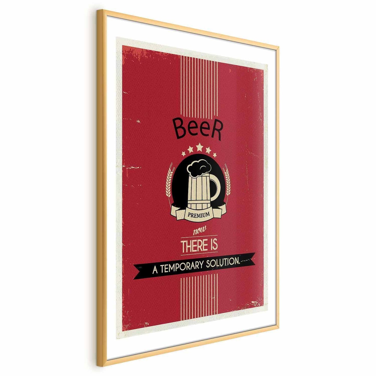 Poster Premium Beer – Vintage-Werbung mit Bier-Charme