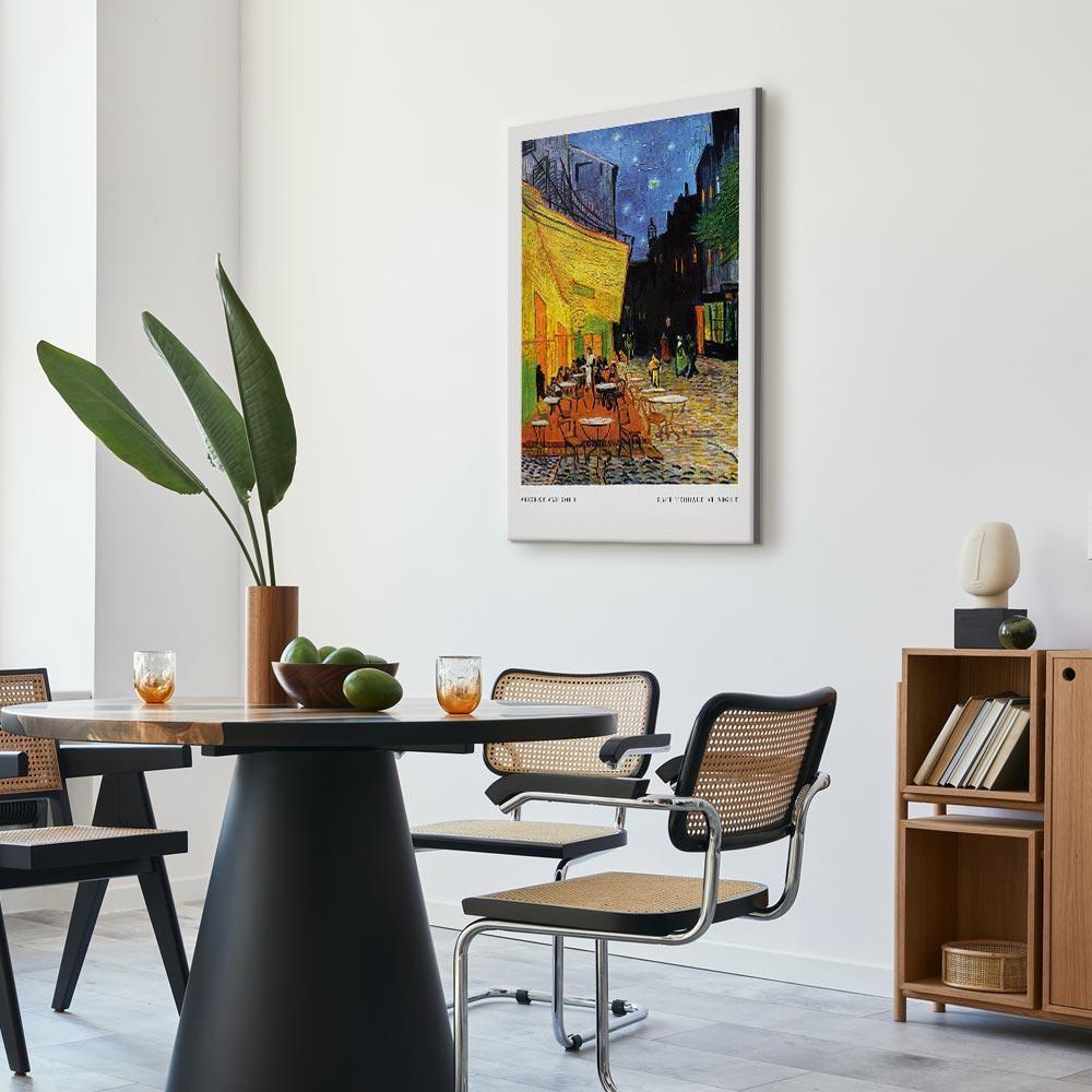 Leinwandbild - Cafe at Night (1 Part) Vertical