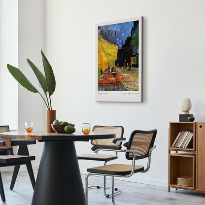 Leinwandbild - Cafe at Night (1 Part) Vertical