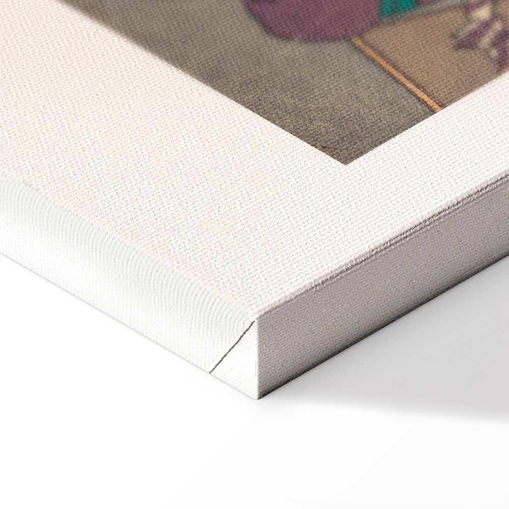 Leinwandbild - Woodcut (1 Part) Vertical