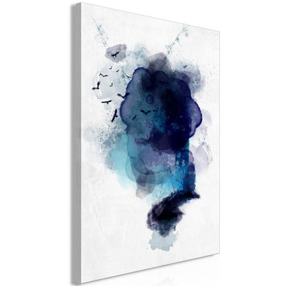 Leinwandbild - Blue Memory (1 Part) Vertical Artgeist