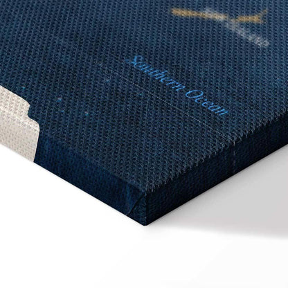 Leinwandbild - World Map: Ink Oceans