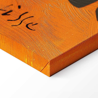 Leinwandbild - Henri Matisse – Black and Violet Arabesques on Orange