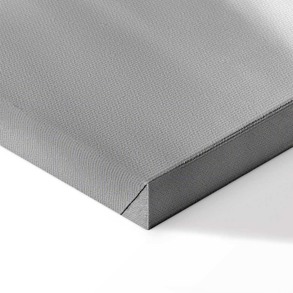 Leinwandbild Wasserfall mit roten Bäumen – Schwarz-Weiß Naturszene mit Farbakzent