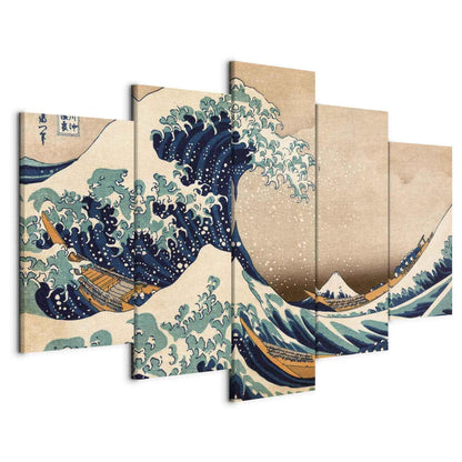Leinwandbild „Die große Welle vor Kanagawa“ – Japanische Kunst