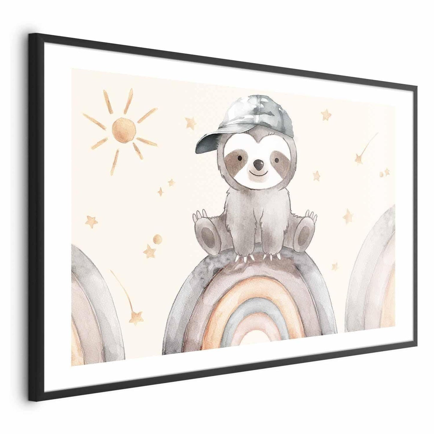 Poster - Little Animal Among Stars and Rainbows Artgeist