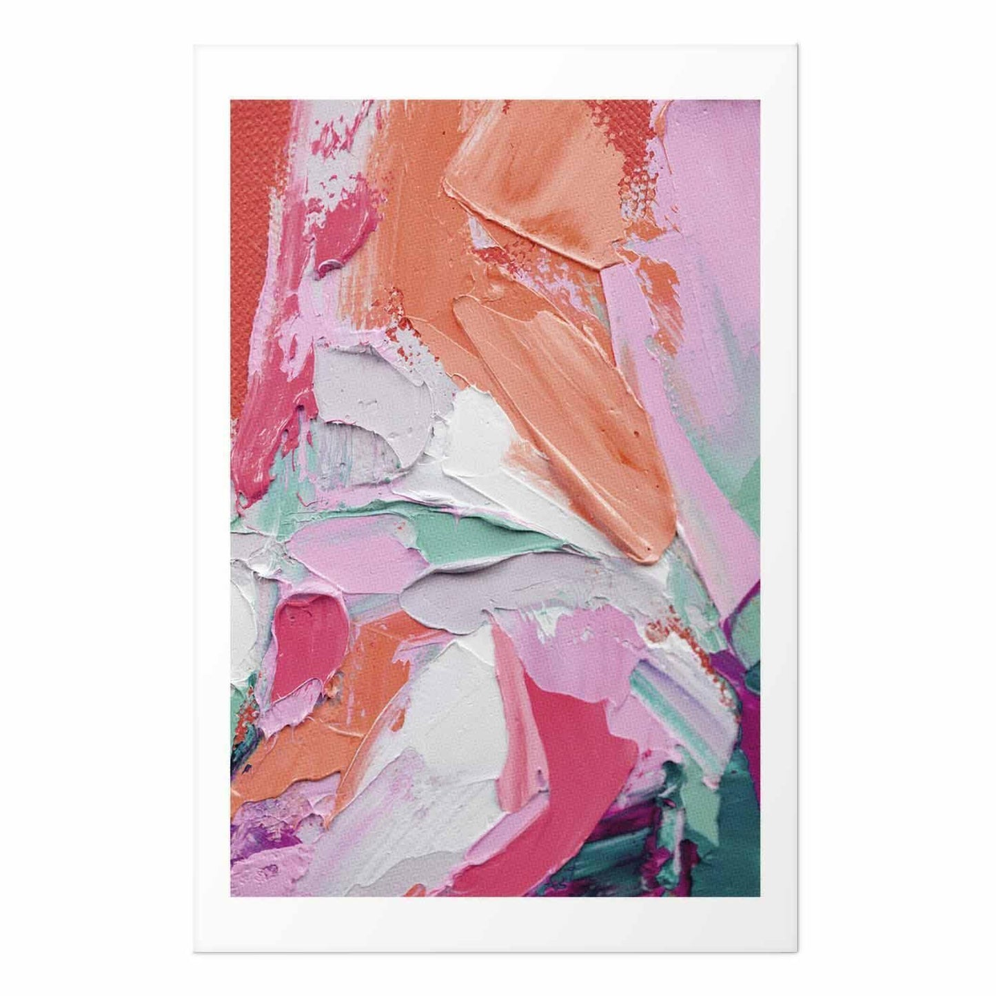 Poster - Pink Palette - vibrant shades of pink, orange, and green on canvas