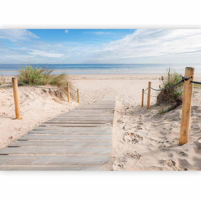 Fototapete „Am Strand“ – Ruhe, Meerblick und Urlaubsfeeling für dein Zuhause