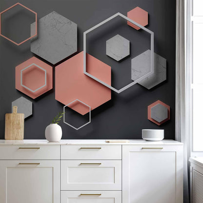 Fototapete - Hexagon Plan Artgeist
