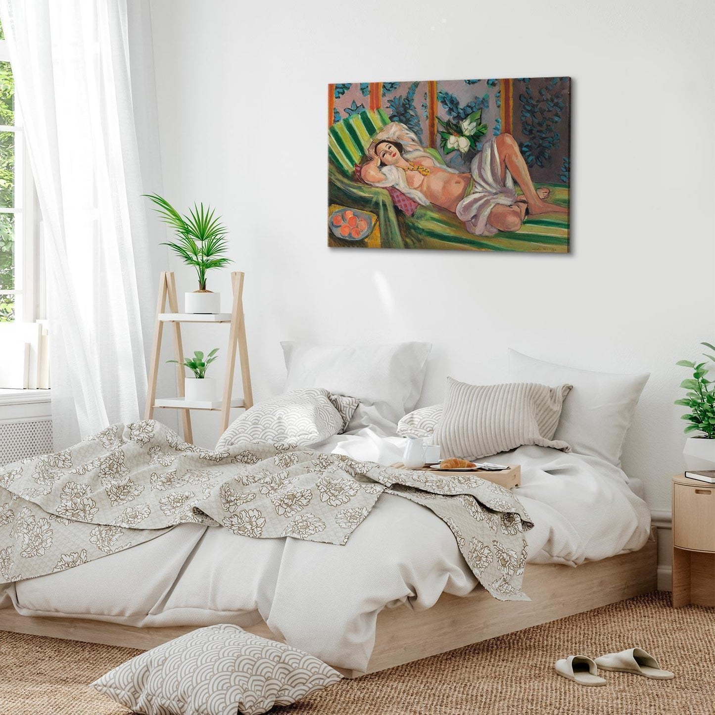 Leinwandbild - Henri Matisse – Reclining Odalisque with Magnolias
