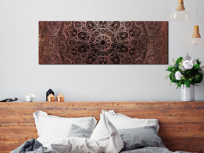 Leinwandbild - Mandala: Amber Silence