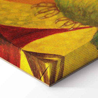 Leinwandbild - Frida Kahlo – Self-Portrait with Monkey and Parrot